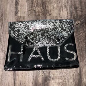 Haus Labs By Lady Gaga Black and Silver Cosmetic Bag BOGO